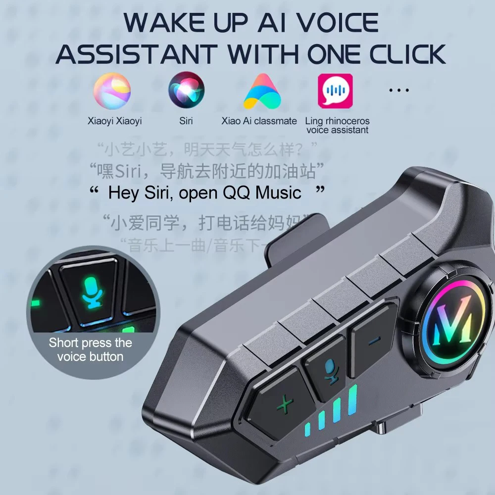 1/2x Motorcycle Intercom Helme - Universal Motorcycle Helmet Intercom Headset 评论和价格