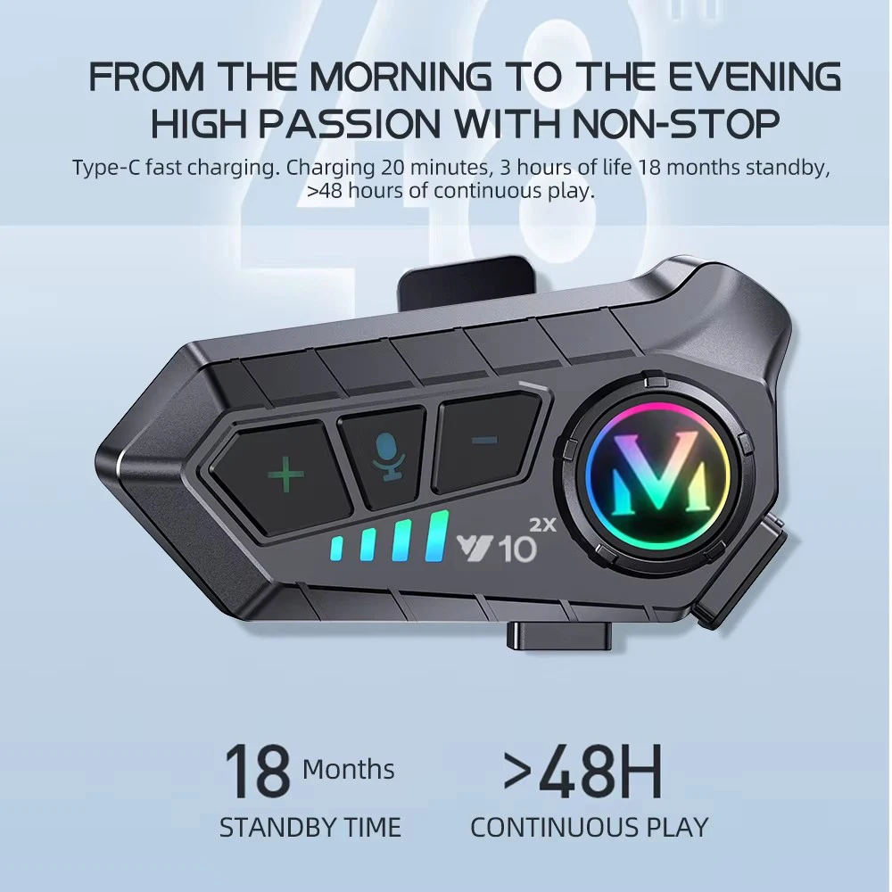 1/2x Motorcycle Intercom Helme - Universal Motorcycle Helmet Intercom Headset 评论和价格
