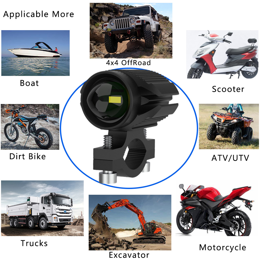 Additional Led Headlights For  - Universal Motorcycle Led Headlight Projector 评论和价格