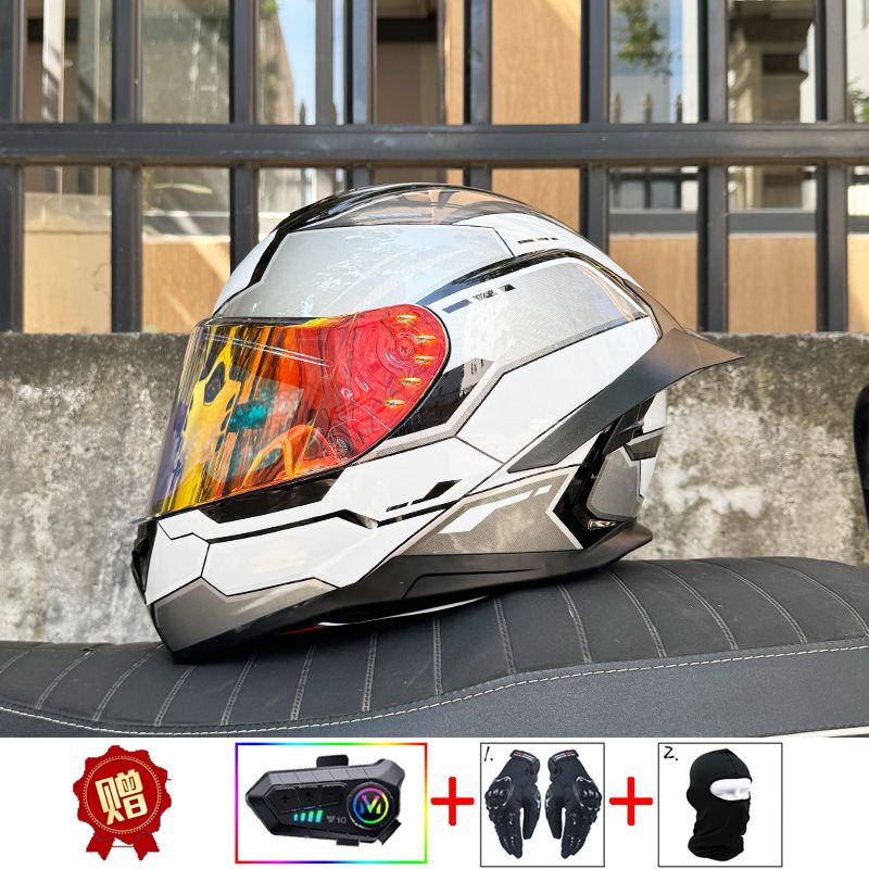 ORZ Motorcycle Bluetooth Helme - Full Face Motorcycle Helmet With Bluetooth 评论和价格