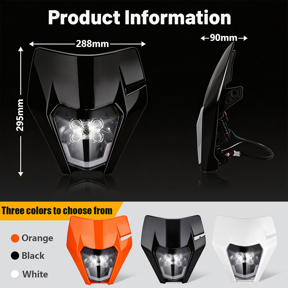 5 LED Headlight Headlamp Lamp  - Universal Motorcycle Led Headlight Projector 评论和价格