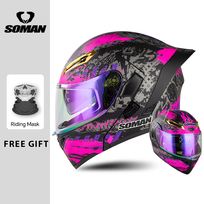 Men's Motorcycle Helmet DOT Ap - Modular Flip Up Motorcycle Helmet Dot Approved 评论和价格