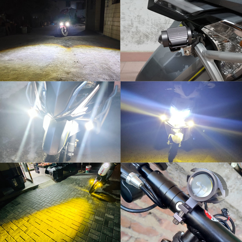 Motorcycle LED Light motorcycl - Universal Motorcycle Led Headlight Projector 评论和价格
