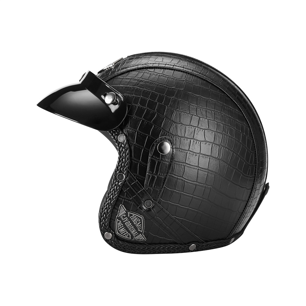 DOT 3/4 Open Face Motorcycle R - Vintage Open Face Retro Helmet 评论和价格
