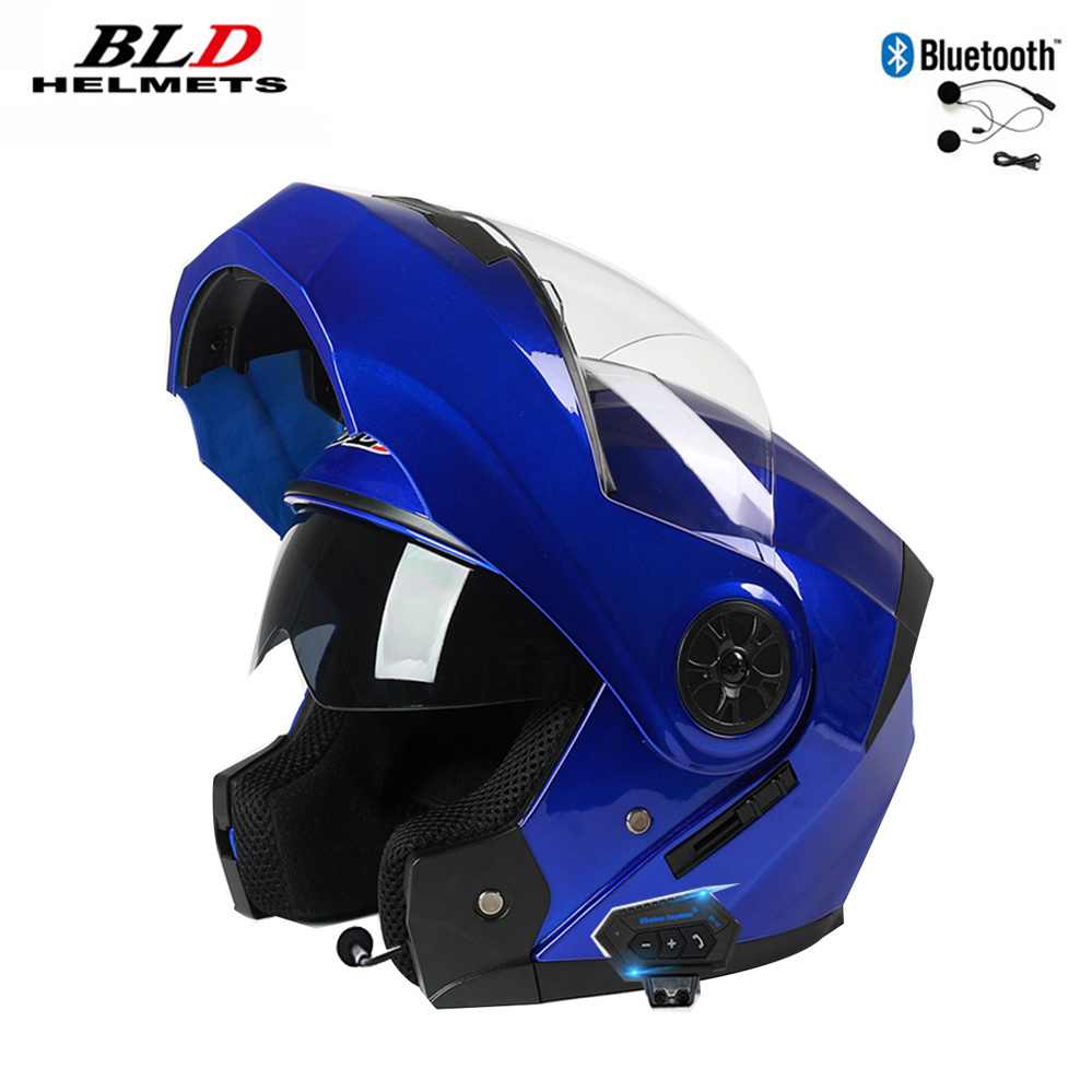 Double Visors Bluetooth Helmet - Full Face Motorcycle Helmet With Bluetooth 评论和价格