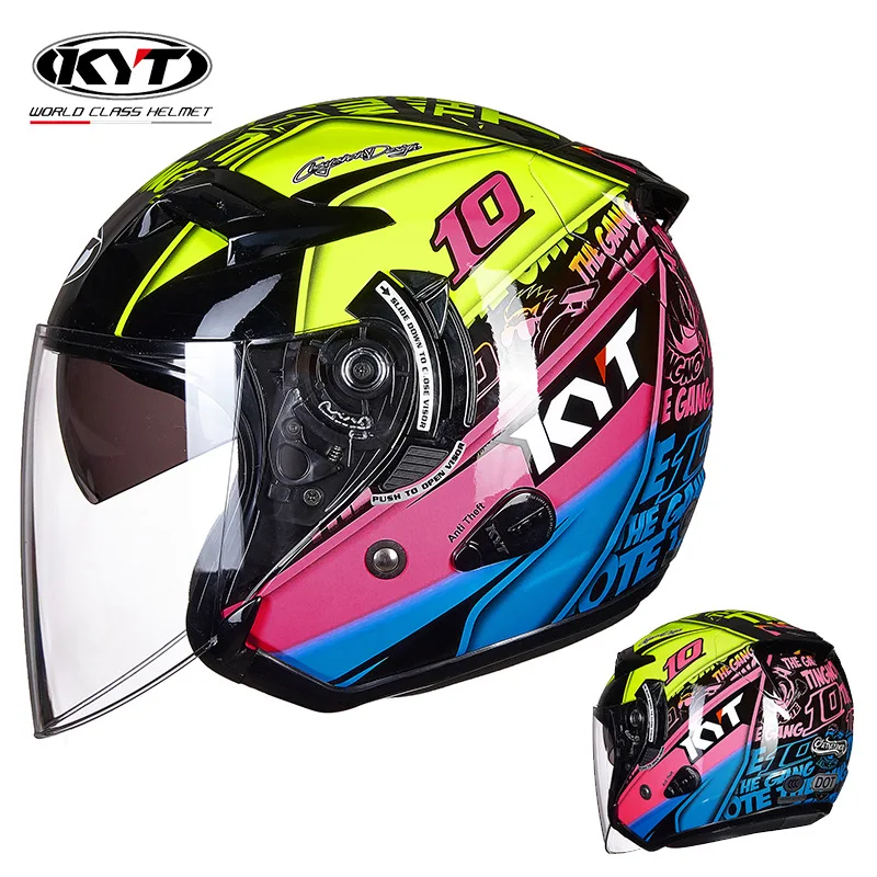KYT Motorcycle Helmet Jet Vint - Vintage Open Face Retro Helmet 评论和价格