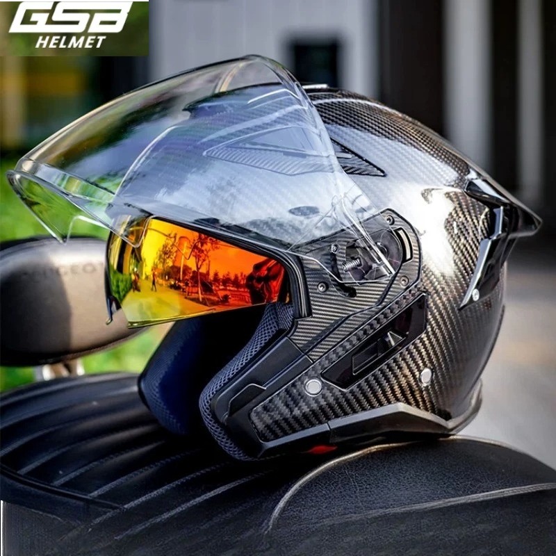 GSB Carbon Fiber Motorcycle He - Carbon Fiber Lightweight Motorcycle Helmet 评论和价格