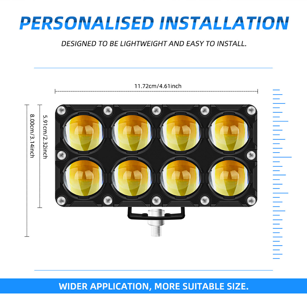 6/8/10 Lens Auxiliary Motorcyc - Universal Motorcycle Led Headlight Projector 评论和价格