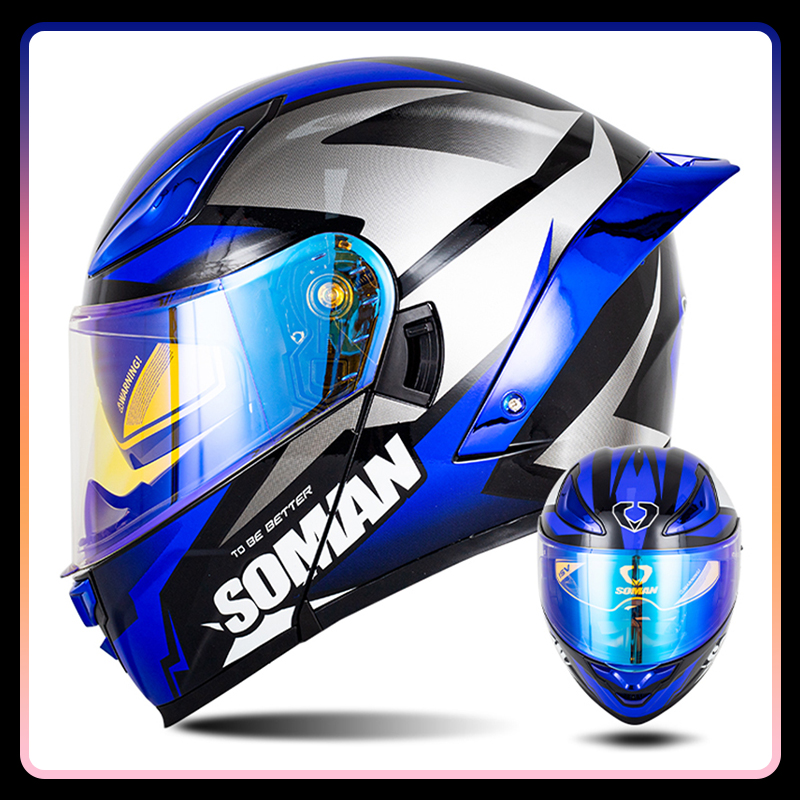 Men's Motorcycle Helmet Dual L - Modular Flip Up Motorcycle Helmet Dot Approved 评论和价格