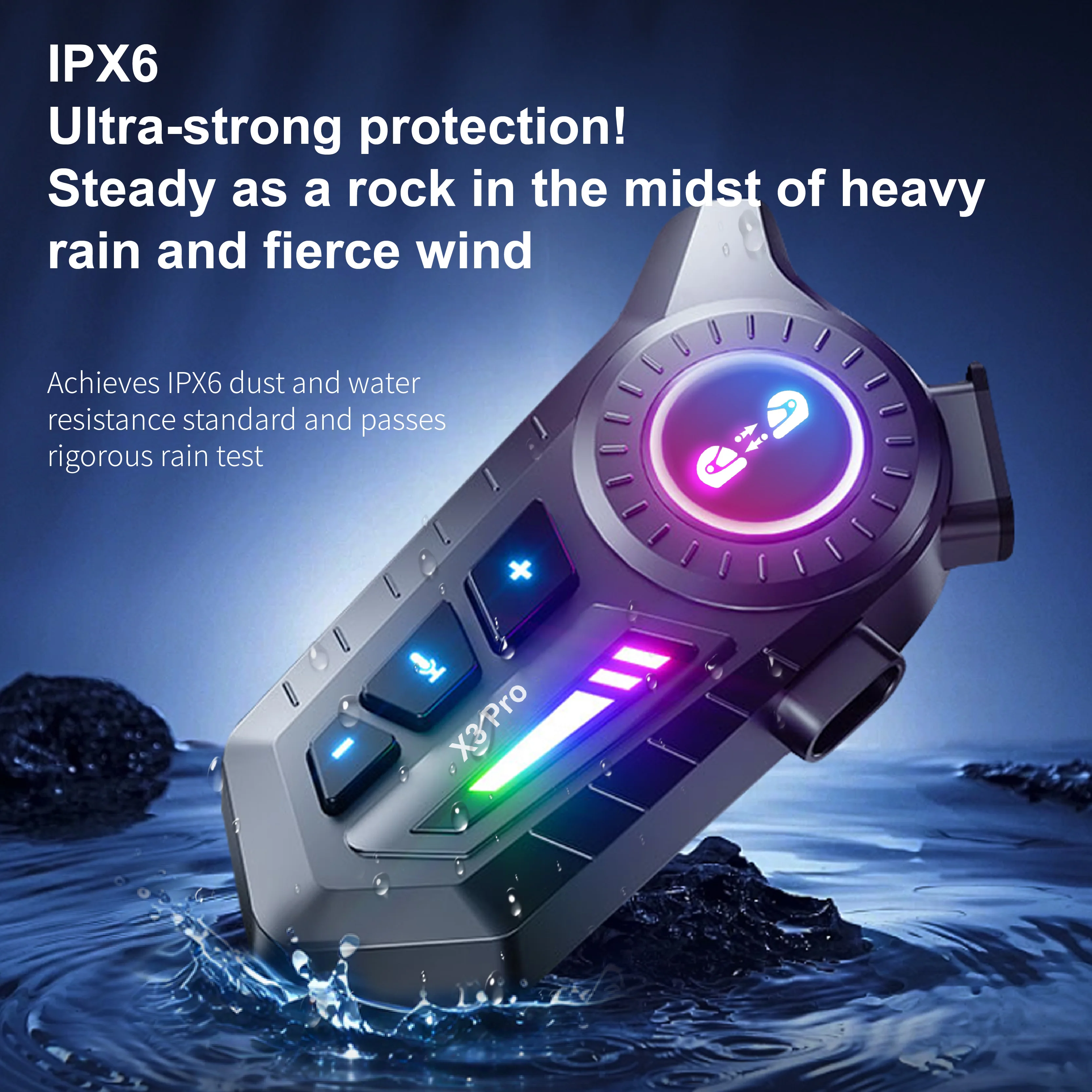 1/2Pcs X3Pro Bluetooth 6.0 Mot - Universal Motorcycle Helmet Intercom Headset 评论和价格