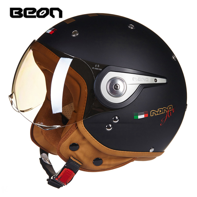 BEON B-110 Motorcycle Helmet b - Vintage Open Face Retro Helmet 评论和价格