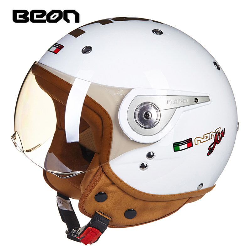 BEON B-110 Motorcycle Helmet b - Vintage Open Face Retro Helmet 评论和价格