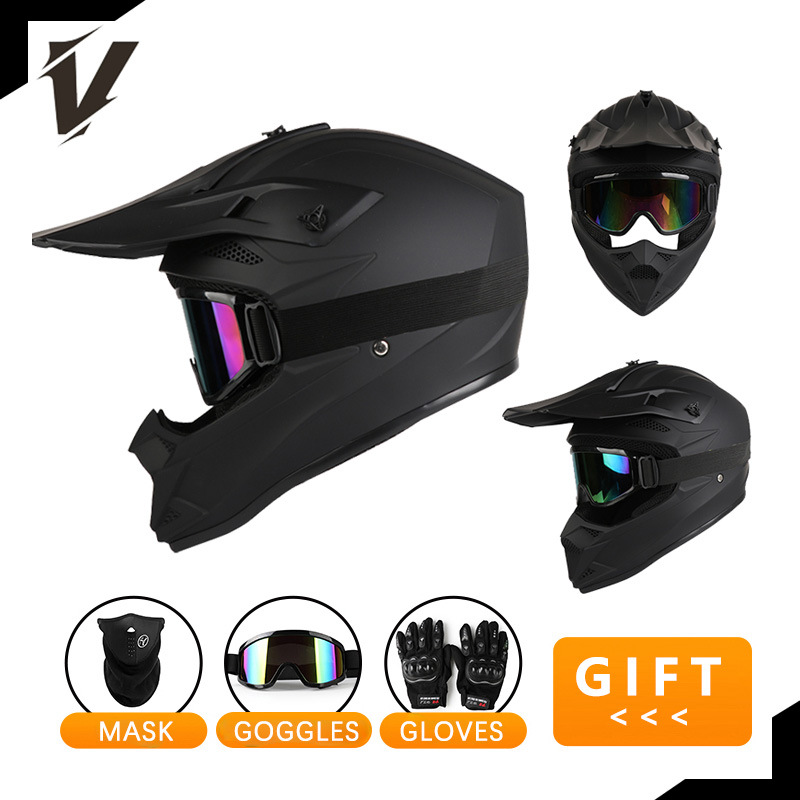 Off Road Motorcycle Helmet Set - Off Road Motocross Helmet Goggles Set 评论和价格
