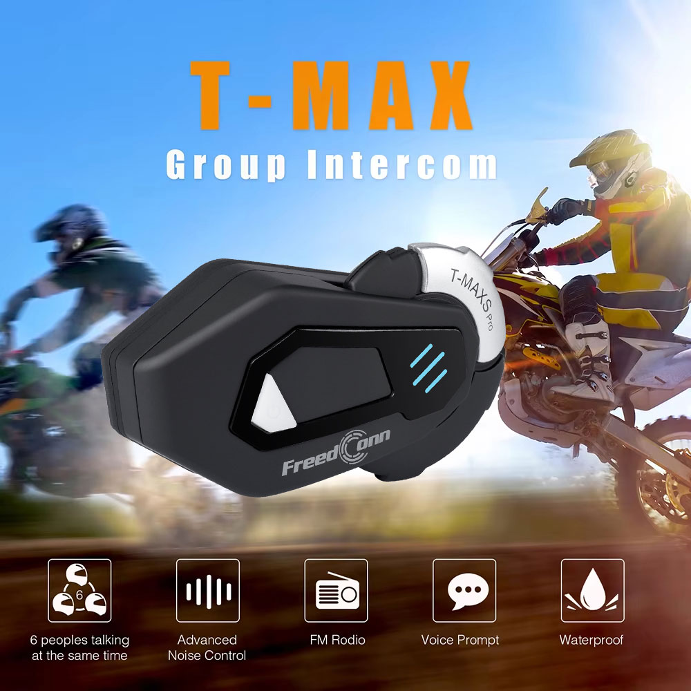 FreedConn T MAX S PRO Motorcyc - Universal Motorcycle Helmet Intercom Headset 评论和价格