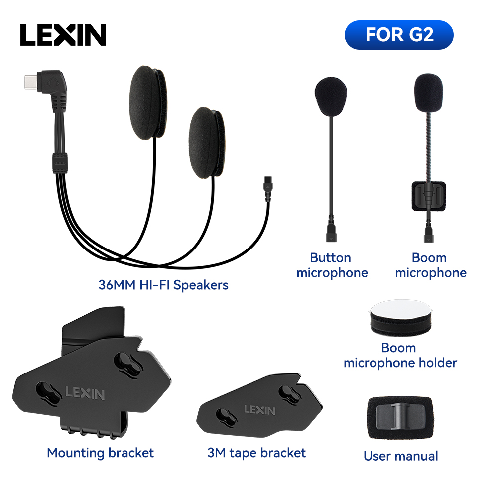 LEXIN-G2 Motorcycle Intercom H - Universal Motorcycle Helmet Intercom Headset 评论和价格