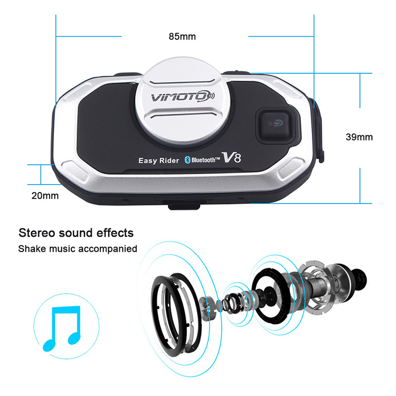Vimoto V8 Motorcycle Helmet He - Full Face Motorcycle Helmet With Bluetooth 评论和价格