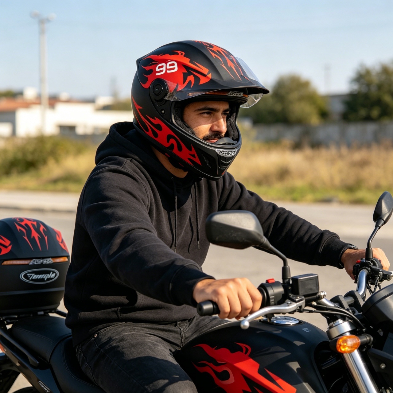 Men's Full Face Motorcycle Hel - Dual Visor Motorcycle Racing Helmet 评论和价格