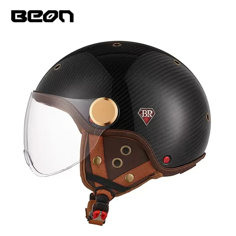 BEON BR13 Retro Open Face Half - Vintage Open Face Retro Helmet 评论和价格