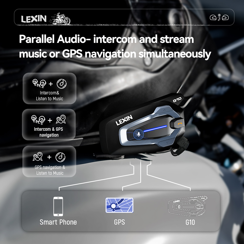 NEW-LEXIN G10 Motorcycle Helme - Universal Motorcycle Helmet Intercom Headset 评论和价格