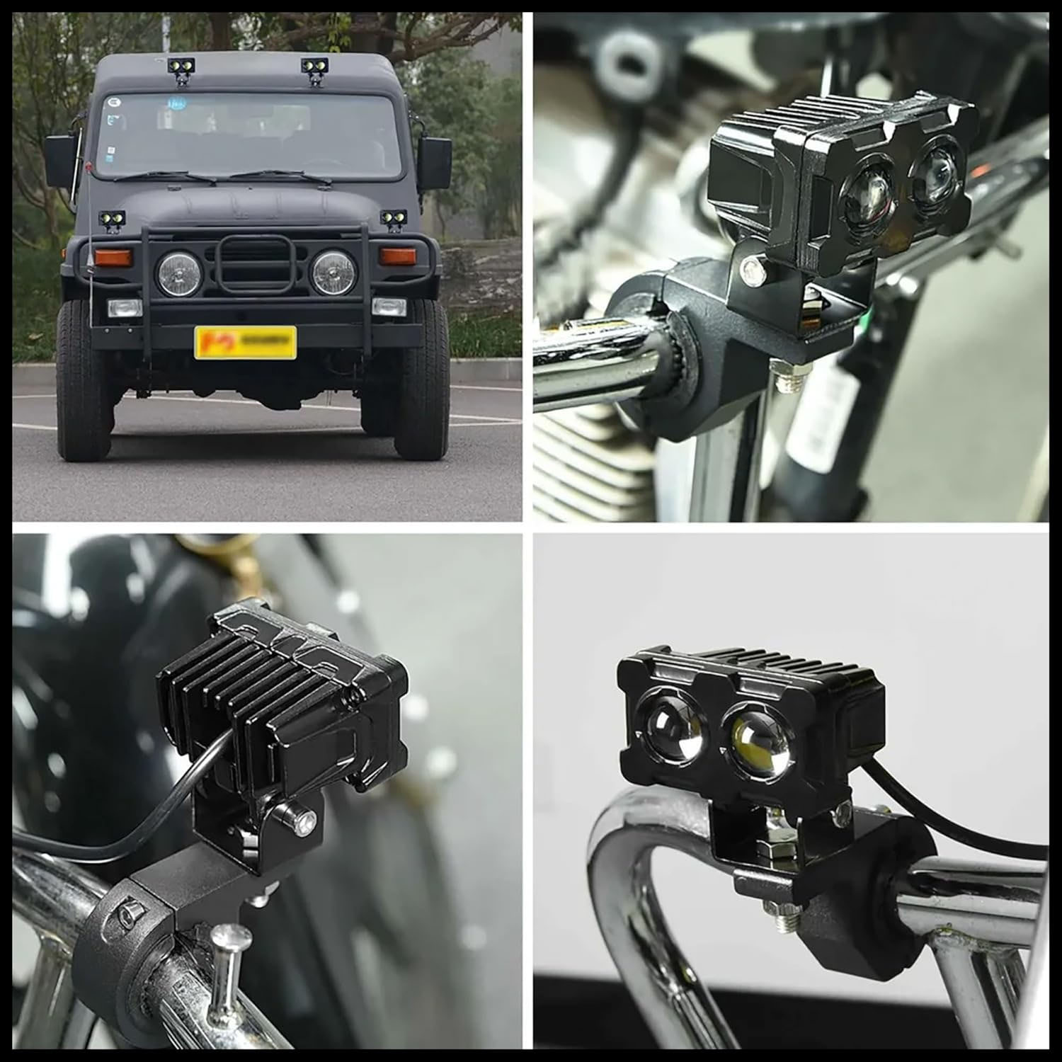 1/2PCS Motorcycle LED Fog Ligh - Atv Parts 评论和价格
