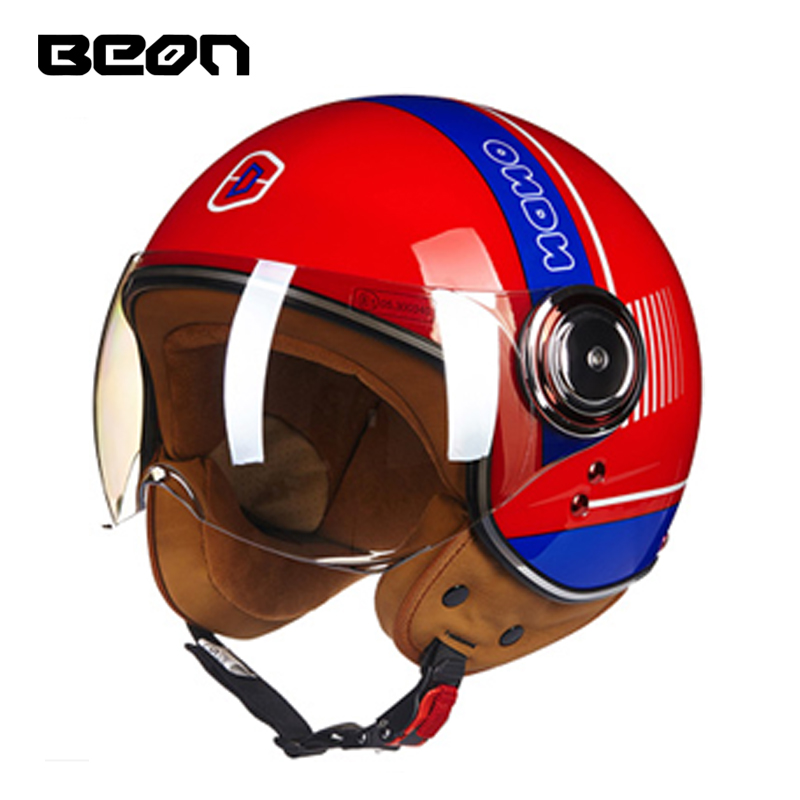 Capacete BEON 110B Open Face M - Vintage Open Face Retro Helmet 评论和价格