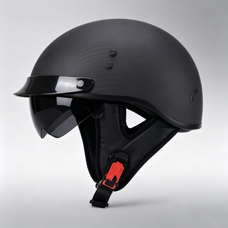 Carbon Fiber Motorcycle Half H - Carbon Fiber Lightweight Motorcycle Helmet 评论和价格