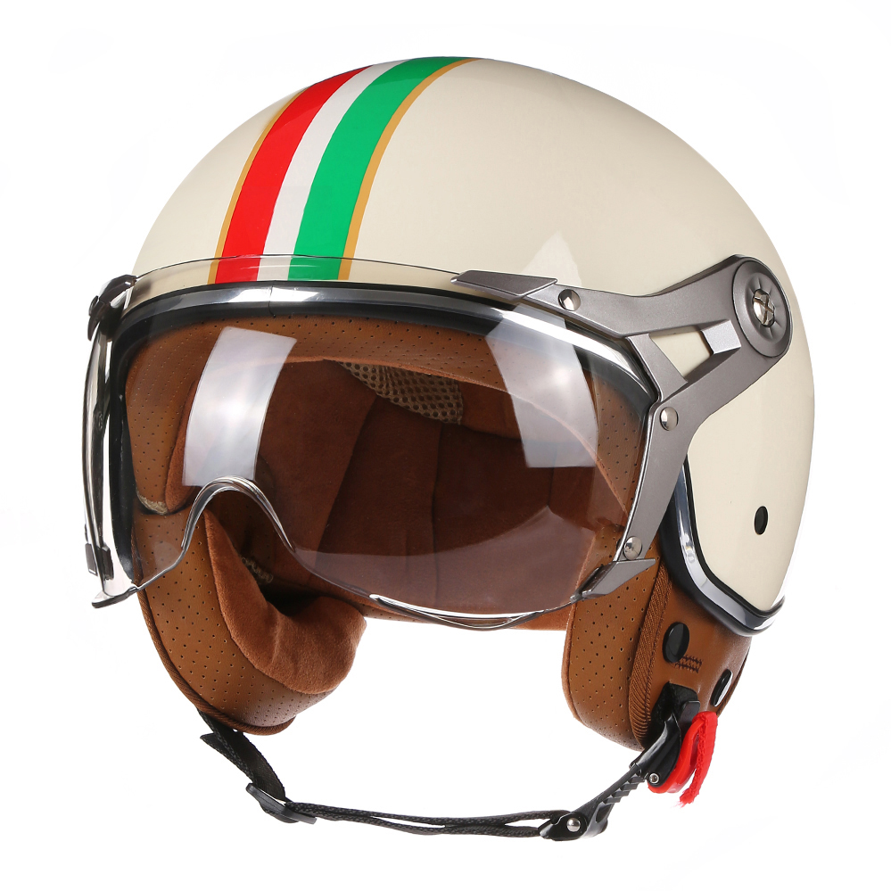 DOT Open Face 3/4 Motorcycle R - Vintage Open Face Retro Helmet 评论和价格