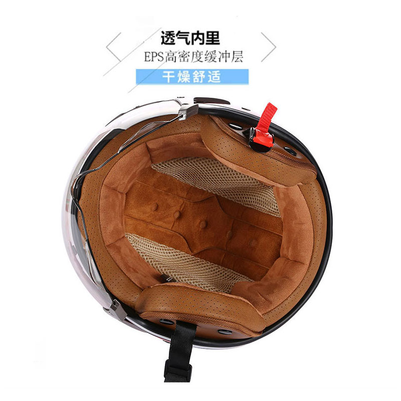 DOT Open Face 3/4 Motorcycle R - Vintage Open Face Retro Helmet 评论和价格
