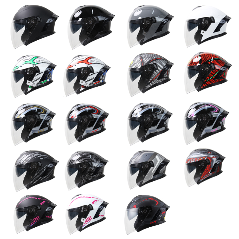 715-Motorcycle Dual Visor Flip - Dual Visor Motorcycle Racing Helmet 评论和价格