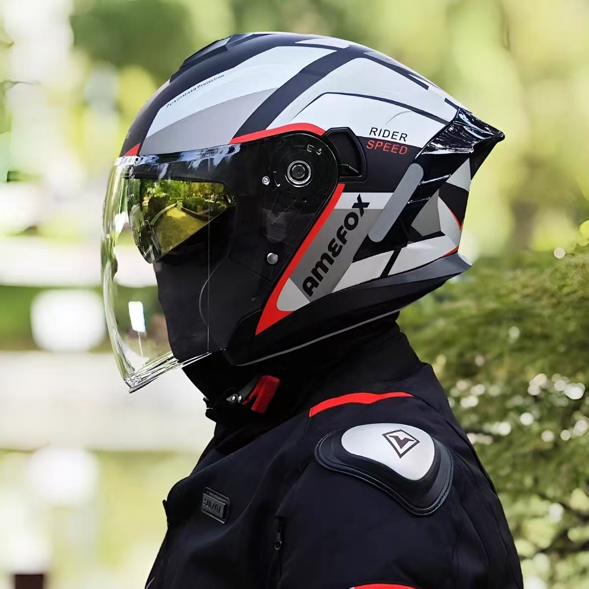 Double Visor Open Face Helmet  - Motorcycle Helmet Inner Sun Visor Lens 评论和价格