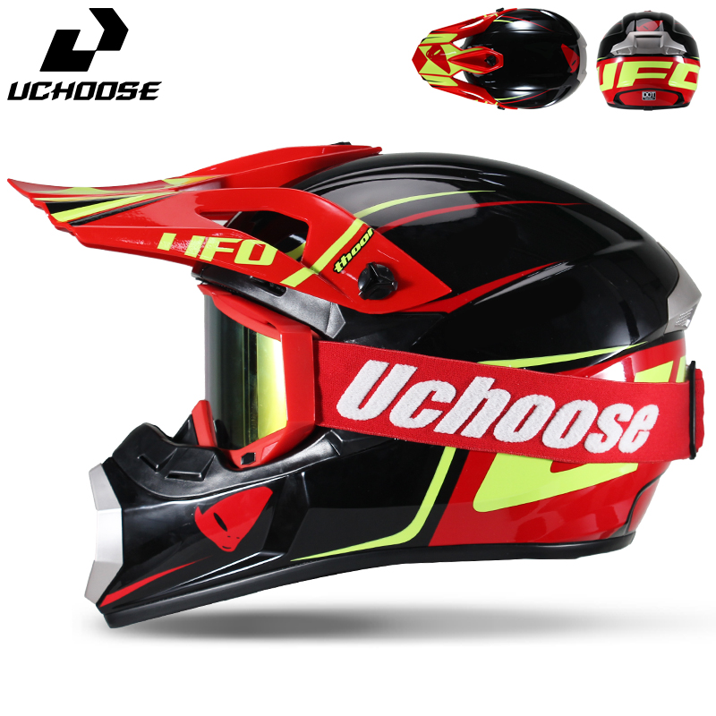 Uchoose Motocross Helmet Set   - Off Road Motocross Helmet Goggles Set 评论和价格